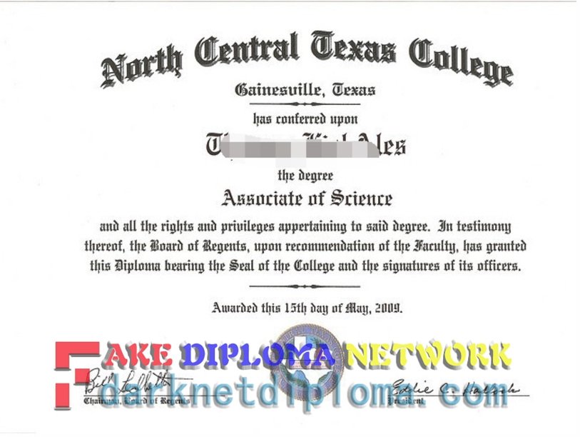 Best Fake North Central Texas College Diploma
