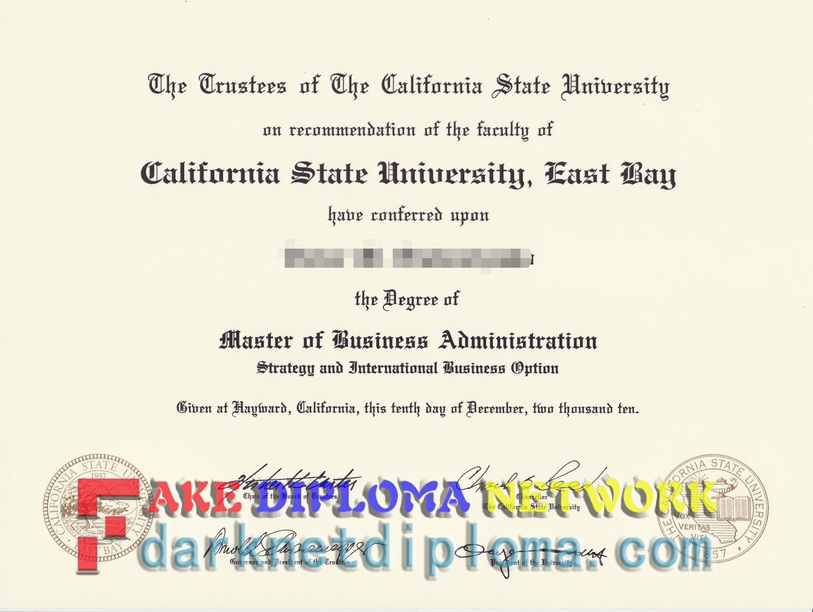 How to Copy a Fake California State University East Bay Diploma