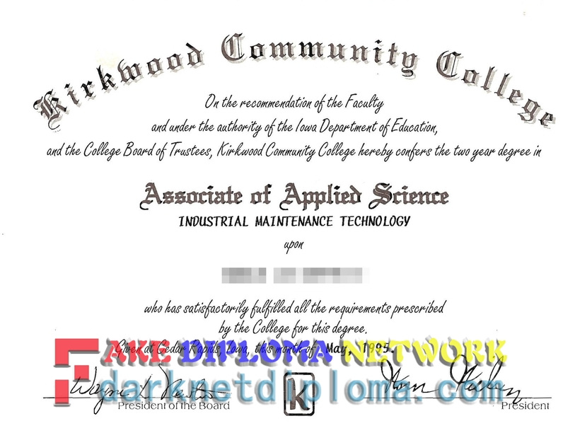 Crafting the Perfect Copy of a Fake Kirkwood Community College Degree