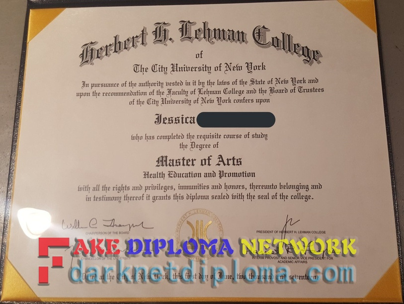 Fake CUNY Lehman College Diploma: How to Spot the Difference