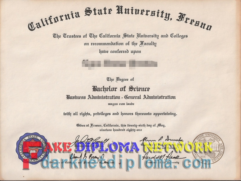 Fake It Till You Make It: Get a Fake California State University, Fresno Diploma