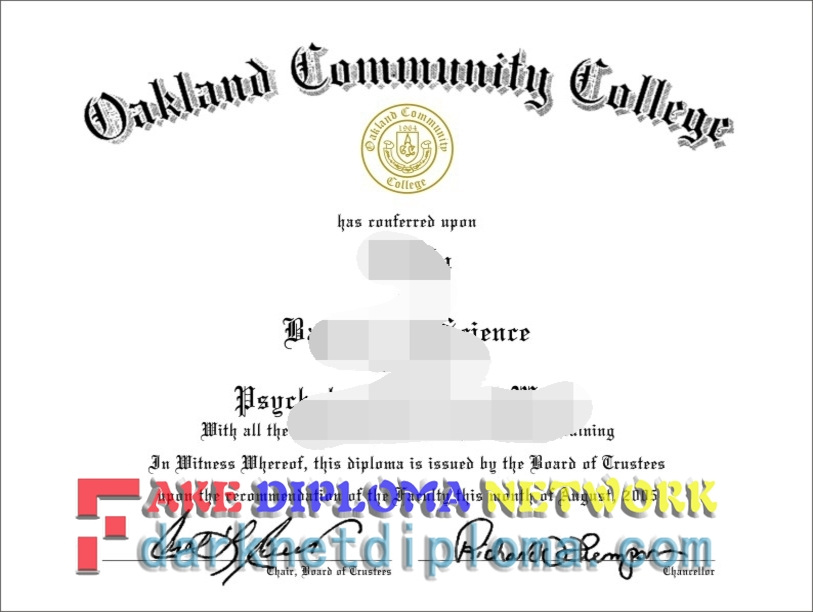 How to Order a Fake Oakland Community College Diploma: A Step-by-Step Guide