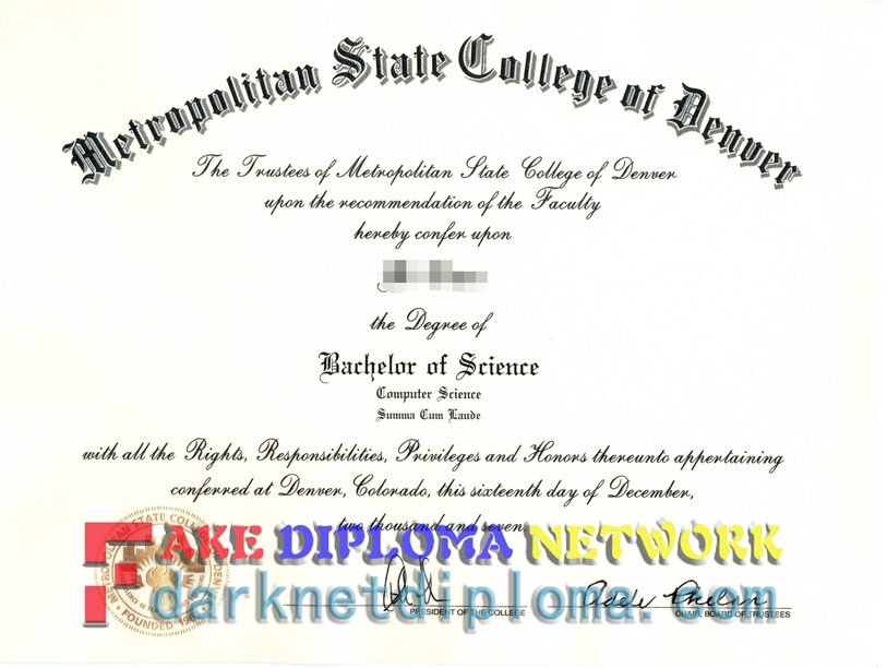 Is It Possible to Buy a Fake Metropolitan State College of Denver Diploma?