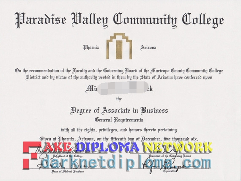 How to Make a Fake Paradise Valley Community College Degree in 2023