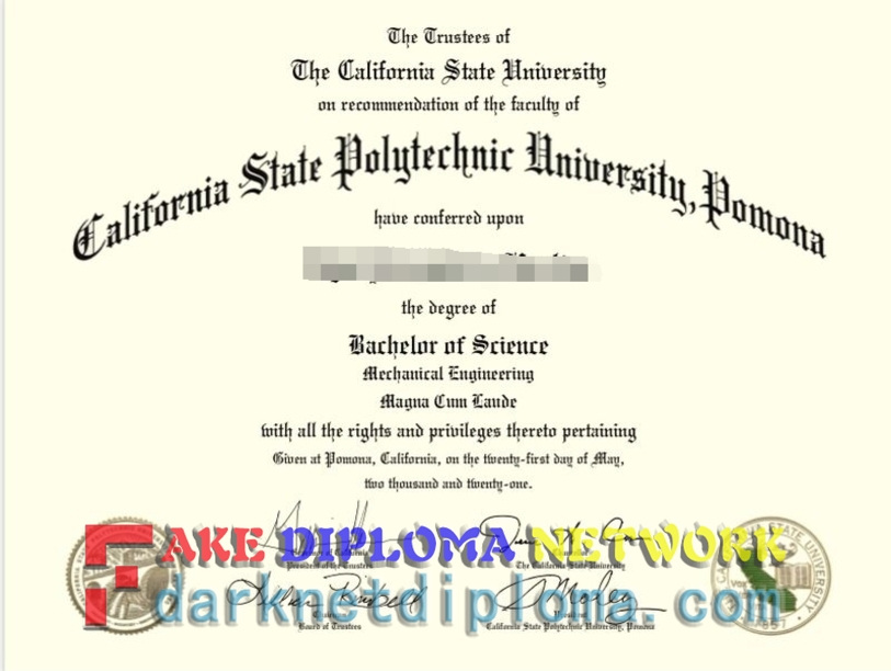 Purchase Fake or Make Fake California State Polytechnic University, Pomona Degree: How to Do It?
