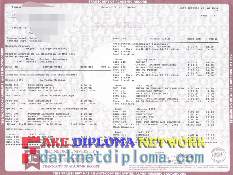 Purchase Fake Edinboro University of Pennsylvania Diploma: Is It Worth the Risk?