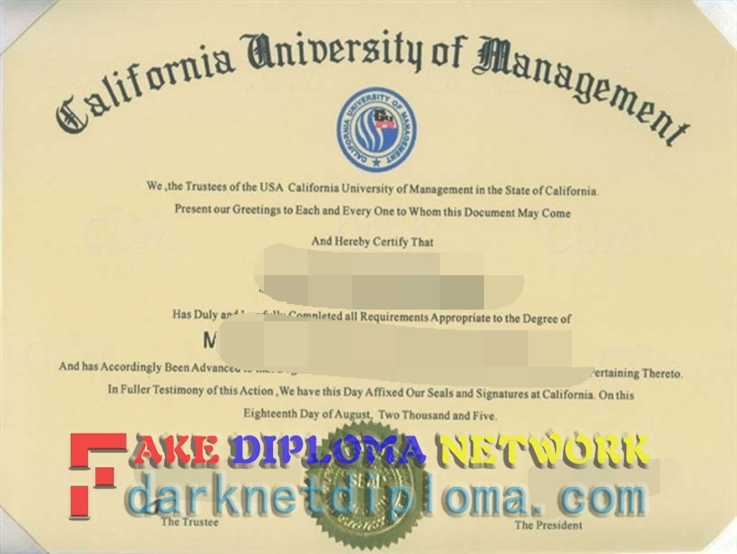 Purchase Fake California University of Management Degree Diploma: Step-by-Step Guide