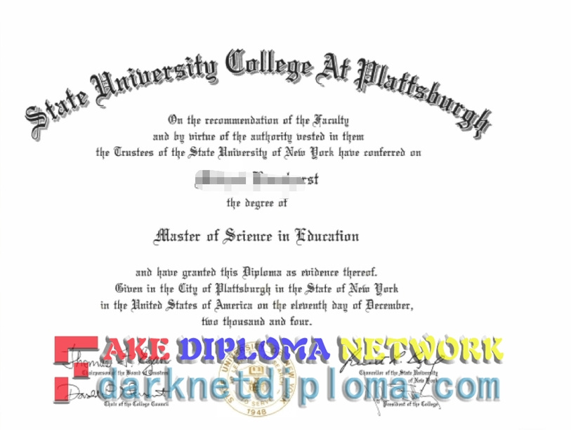 The Steps to Buy a Fake State University of New York Plattsburgh Diploma