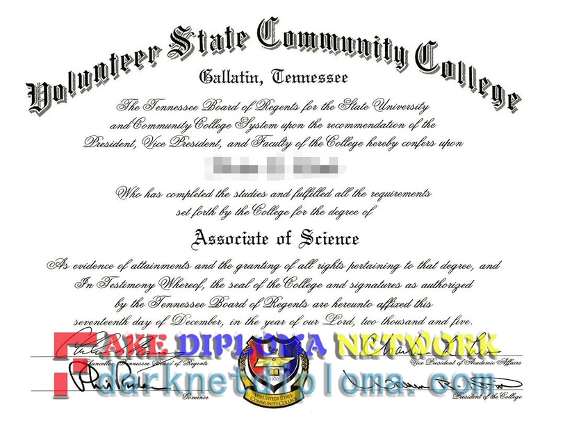 Where to Order a Fake Volunteer State Community College Diploma