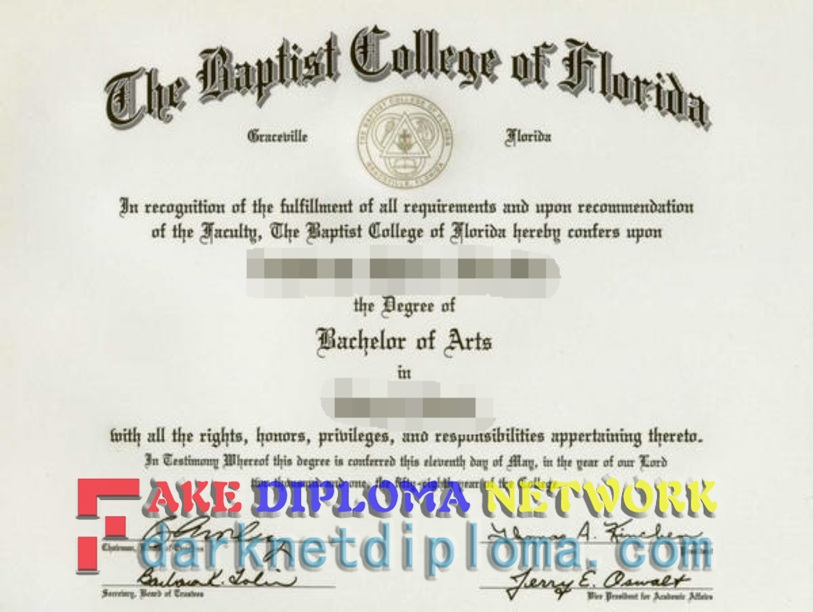 Where to Purchase Fake Degrees from the Baptist College of Florida