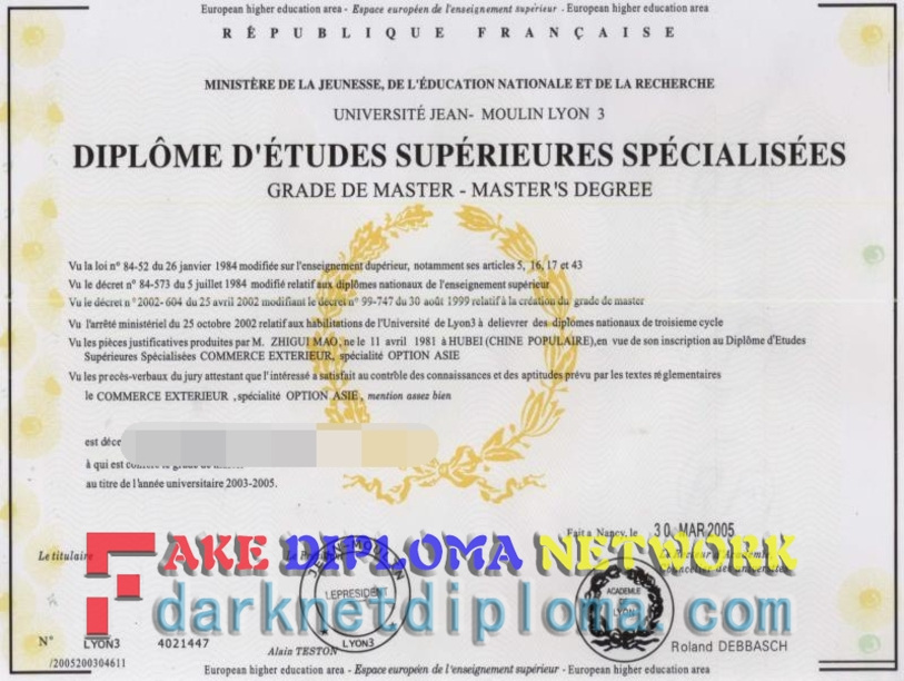 How to Copy a Fake Université Jean Moulin Lyon 3 Diploma: A Step-by-Step Guide
