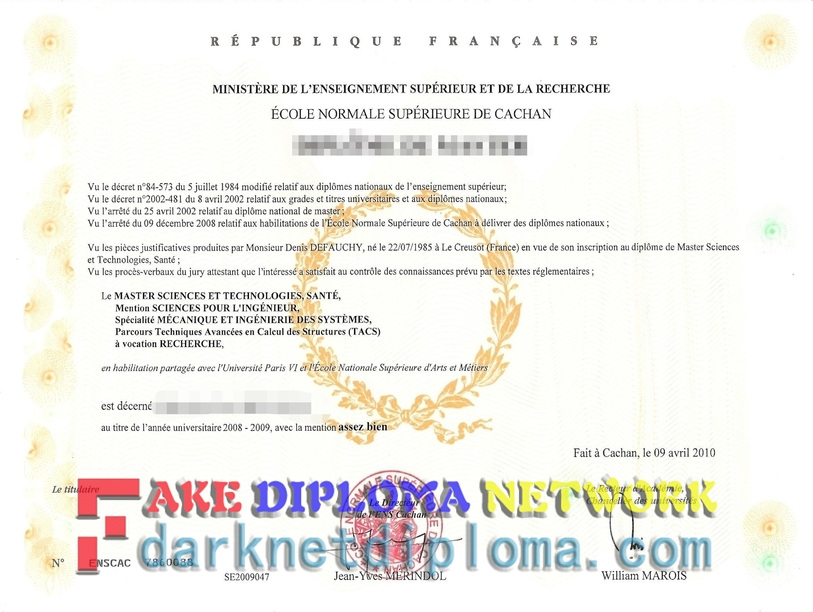 How Fast Can You Get a Fake École Normale Supérieure de Cachan Degree?