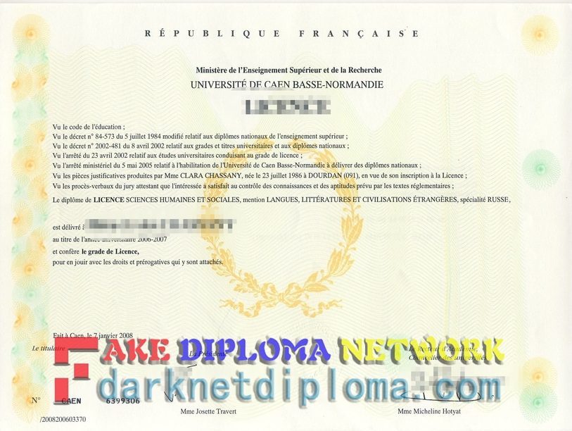 How to Order a Fake University of Caen Normandy Diploma: A Step-by-Step Guide