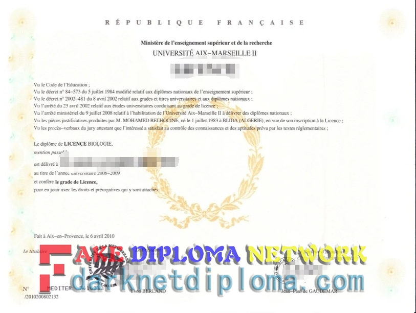 How to Order a Fake Université d'Aix Marseille II Degree: A Step-by-Step Guide