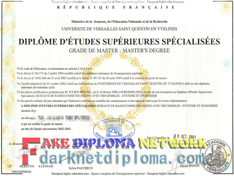 Is It Possible to Buy a Fake Université de Versailles Saint-Quentin-en-Yvelines Diploma?