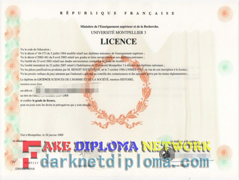 Is It Possible to Buy a Fake Université de Montpellier 3 Diploma?