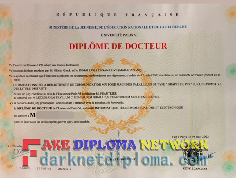 Purchase Fake Université Paris VI Diploma: A Comprehensive Guide