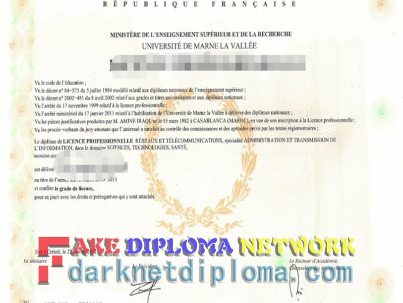 Purchase Phony Université de Marne la Vallée Diploma: What You Need to Know