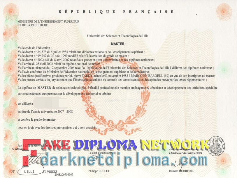 Purchase a Phony Université Lille 1 Sciences et Technologies Degree: Is It Worth the Risk?