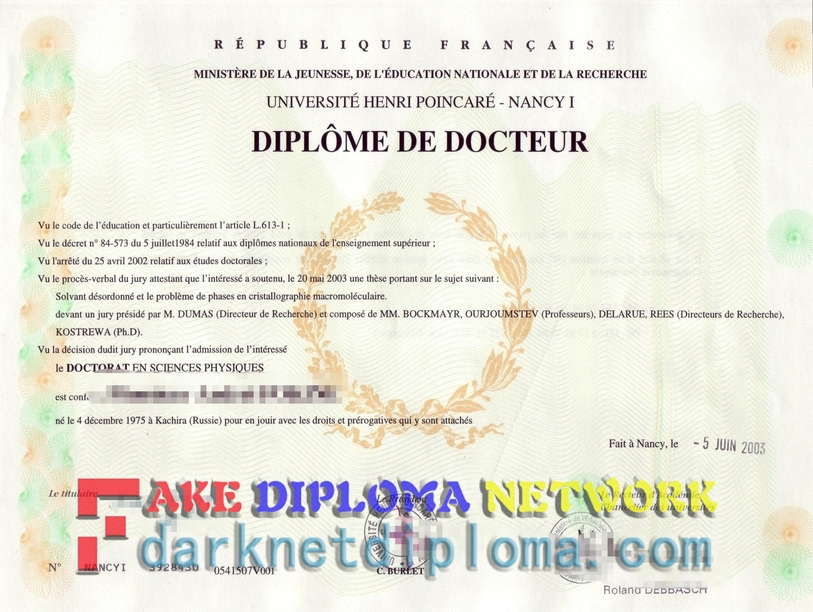 Where to Purchase a Fake Université Henri Poincaré Nancy 1 Diploma: A Comprehensive Guide