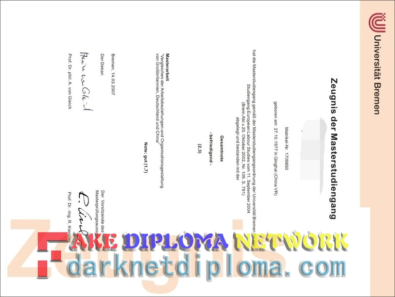 Best Fake University of Bremen Diploma: How to Get the Real Deal