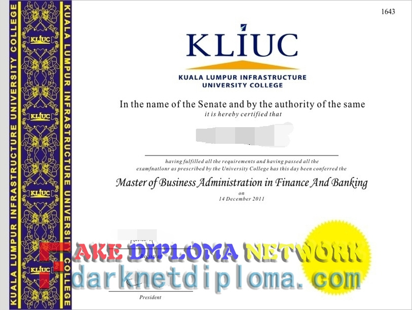 How Fast Can You Get a Fake Kuala Lumpur Infrastructure University College Diploma?