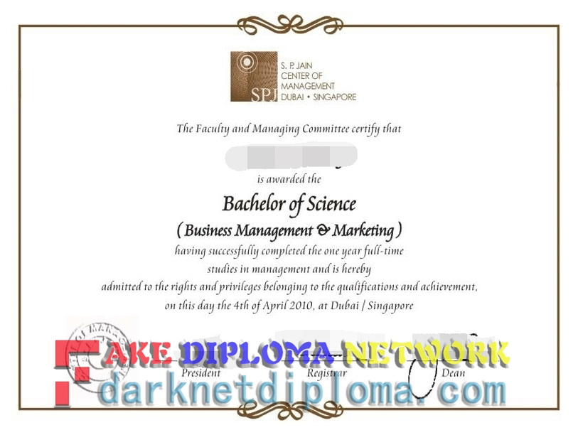 How to Make a Fake SP Jain School of Global Management Diploma